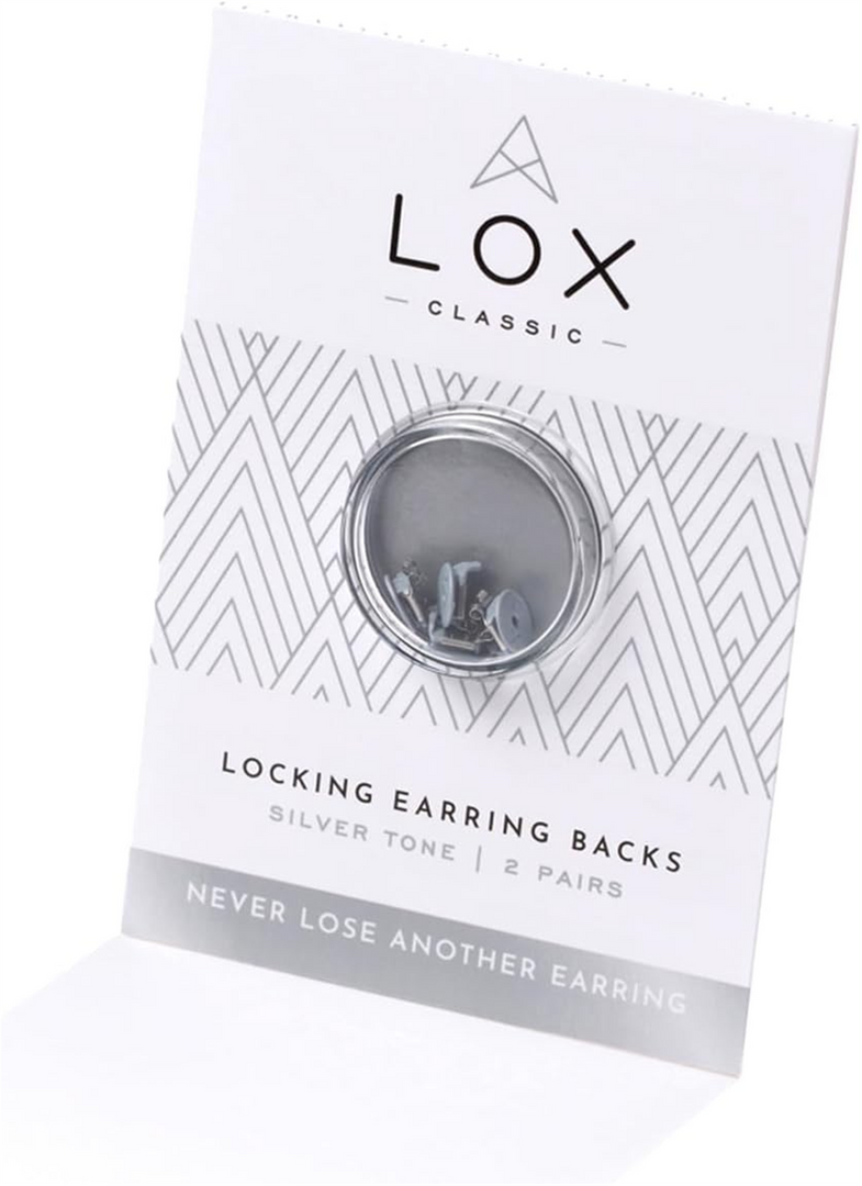 Earring Backings LOX-SILVER (2 pairs)