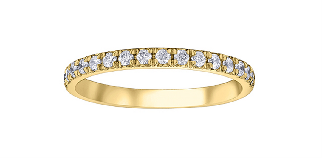 Lady's 14K Yellow Gold Prong Set Diamonds Band
Diamond Shape: Round