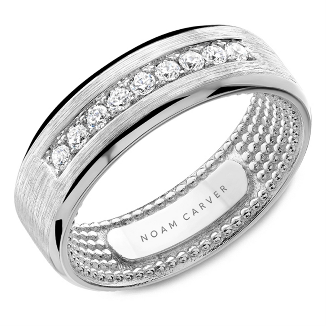 Men's White Gold Bevel Diamond Band
Total Diamonds: 0.31cttw
Top Wid
