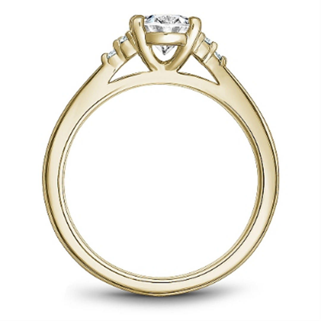 Yellow Gold Modern Diamond Semi-Mount