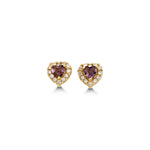 Load image into Gallery viewer, Kid&#39;s 14K Yellow Gold Heart Stud Earrings
Collection: Lovies
