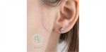 Load image into Gallery viewer, 10K White Gold Concave Square Lab Diamonds Stud Earrings
Total Diamon
