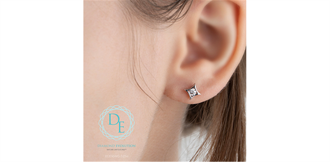 10K White Gold Concave Square Lab Diamonds Stud Earrings
Total Diamon