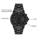 Load image into Gallery viewer, CITIZEN MA Stainless Steel Eco-Drive Chronograph Watch with Black Dial
