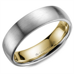 Load image into Gallery viewer, Men&#39;s Gold Domed Band with Satin Finish
