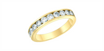 Load image into Gallery viewer, Lady&#39;s 14K Yellow Gold Channel Set Lab Diamonds Band
Diamond Shape: Round
