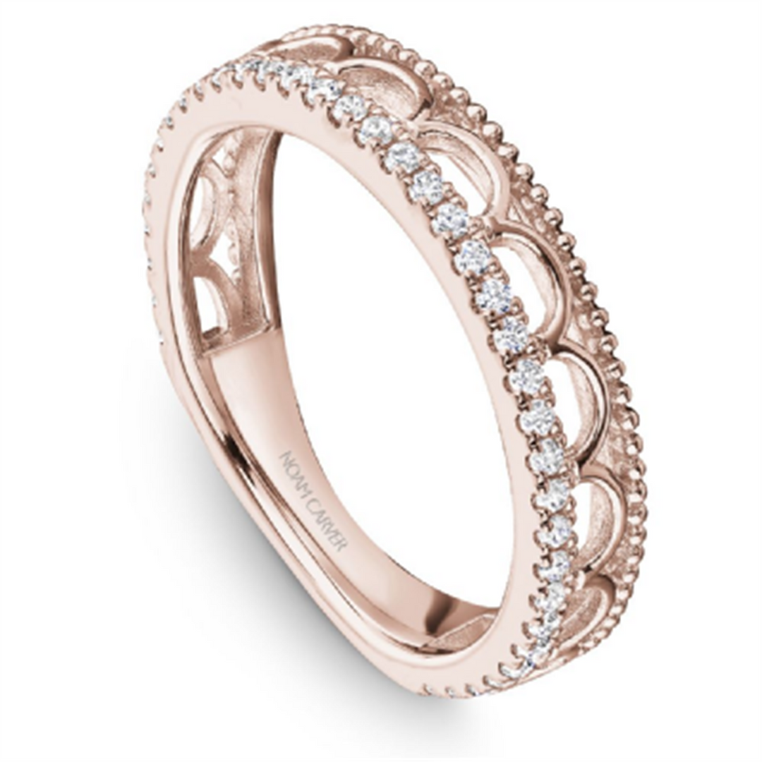 Lady's Rose Gold Vintage Diamonds Band
Diamond Shape: Round