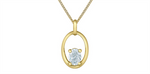 Load image into Gallery viewer, 10K Yellow Gold Lab Diamond Open Oval Pendant Necklace

PENDANT
Tot
