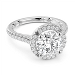 Load image into Gallery viewer, White Gold Halo Diamond Engagement Ring Semi-Mount
Fits Centre: 2.00c