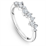 Load image into Gallery viewer, Lady&#39;s White Gold Floral Diamonds Band
Diamond Shape: Round
