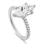 Load image into Gallery viewer, White Gold Side Stones Diamond Engagement Ring Semi-Mount
Fits Centre