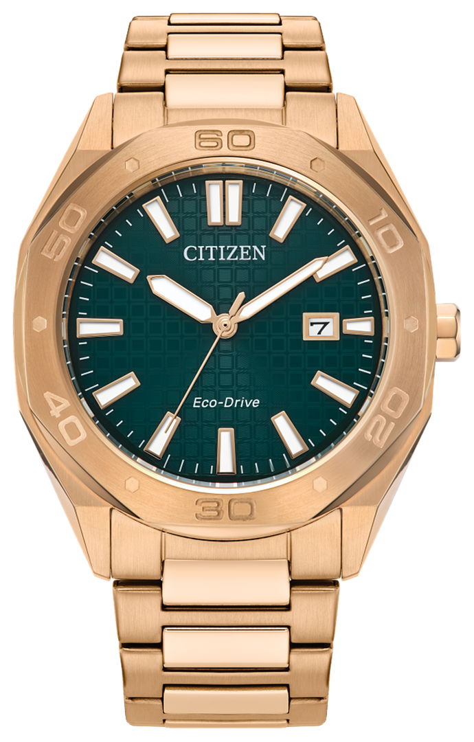 CITIZEN Men's Stainless Steel Eco-Drive Dress Watch with Green Dial
C