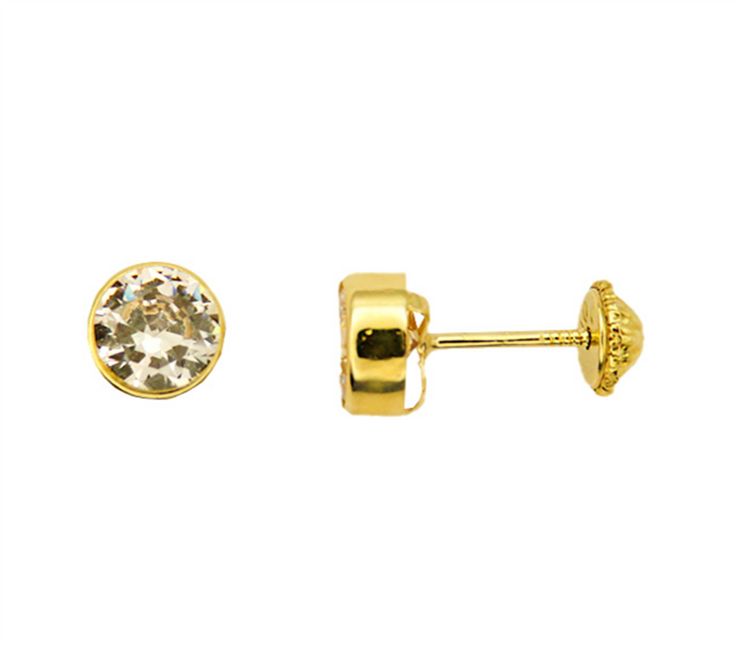 Kid's 10K Yellow Gold Round CZ Stud Earrings

Dimensions: 3.3mm