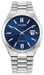 Load image into Gallery viewer, CITIZEN Men&#39;s Stainless Steel Automatic Dress Watch with Blue Dial
