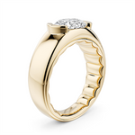 Load image into Gallery viewer, Yellow Gold Solitaire Diamond Engagement Ring Semi-Mount
Fits Centre: