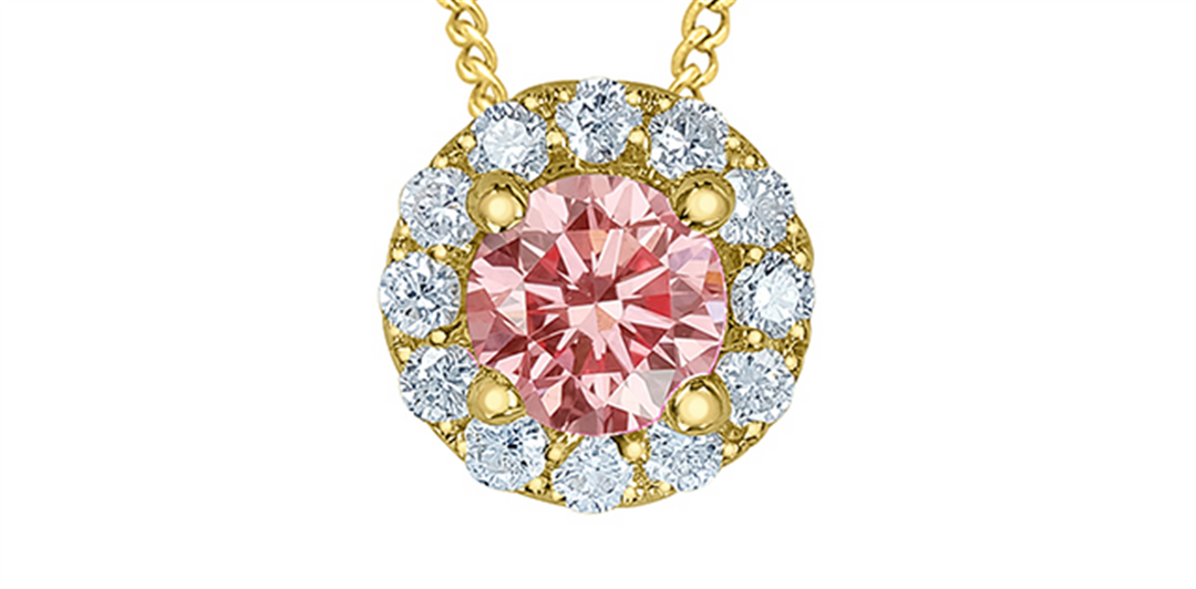 10K Yellow Gold Pink Lab Diamond Halo Pendant Necklace

PENDANT
Tot