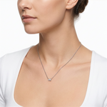 Load image into Gallery viewer, White Sterling Silver Toi et Moi Lab Diamonds Pendant Necklace

PEND