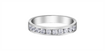 Load image into Gallery viewer, Lady&#39;s 14K White Gold Channel Set Diamonds Band
Diamond Shape: Round
