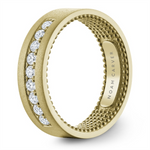 Load image into Gallery viewer, Men's Yellow Gold Flat Diamond Band