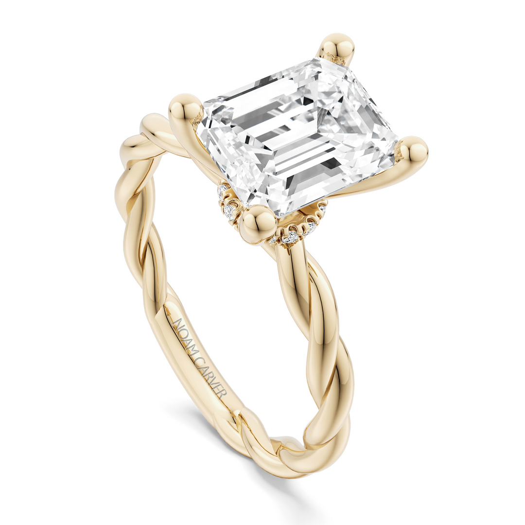 Yellow Gold Solitaire Diamond Engagement Ring Semi-Mount
Fits Centre: