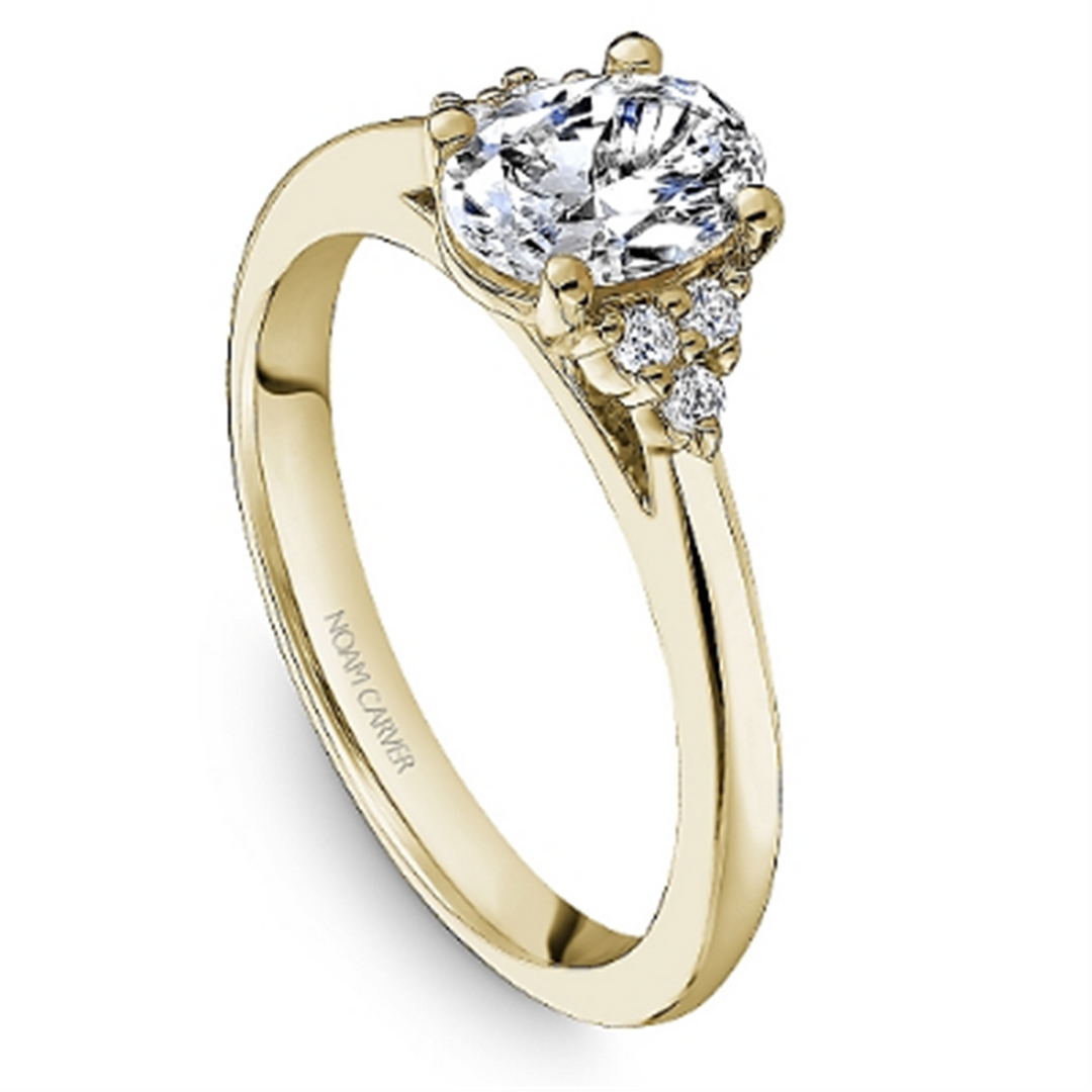 Yellow Gold Modern Diamond Semi-Mount