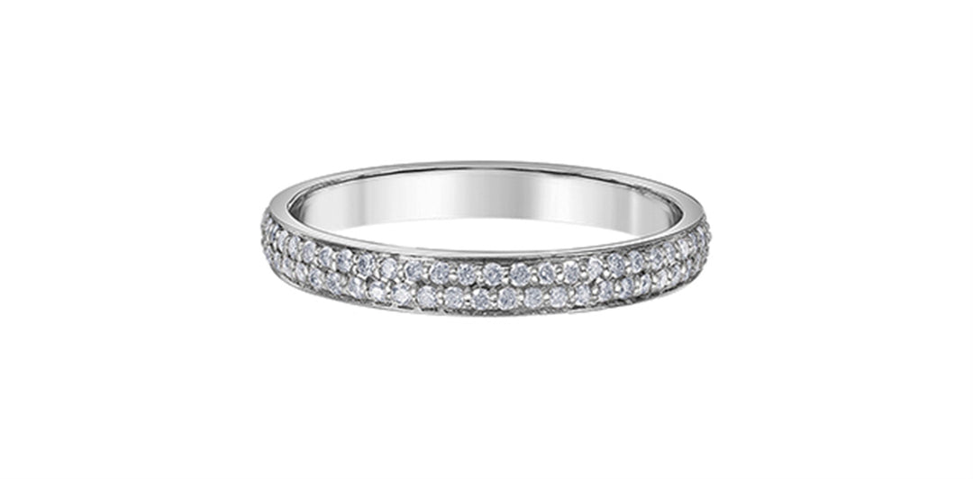 Lady's 10K White Gold Prong Set Band
Diamond Shape: Round
Total Diam