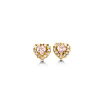 Load image into Gallery viewer, Kid&#39;s 14K Yellow Gold Heart Stud Earrings
Collection: Lovies
