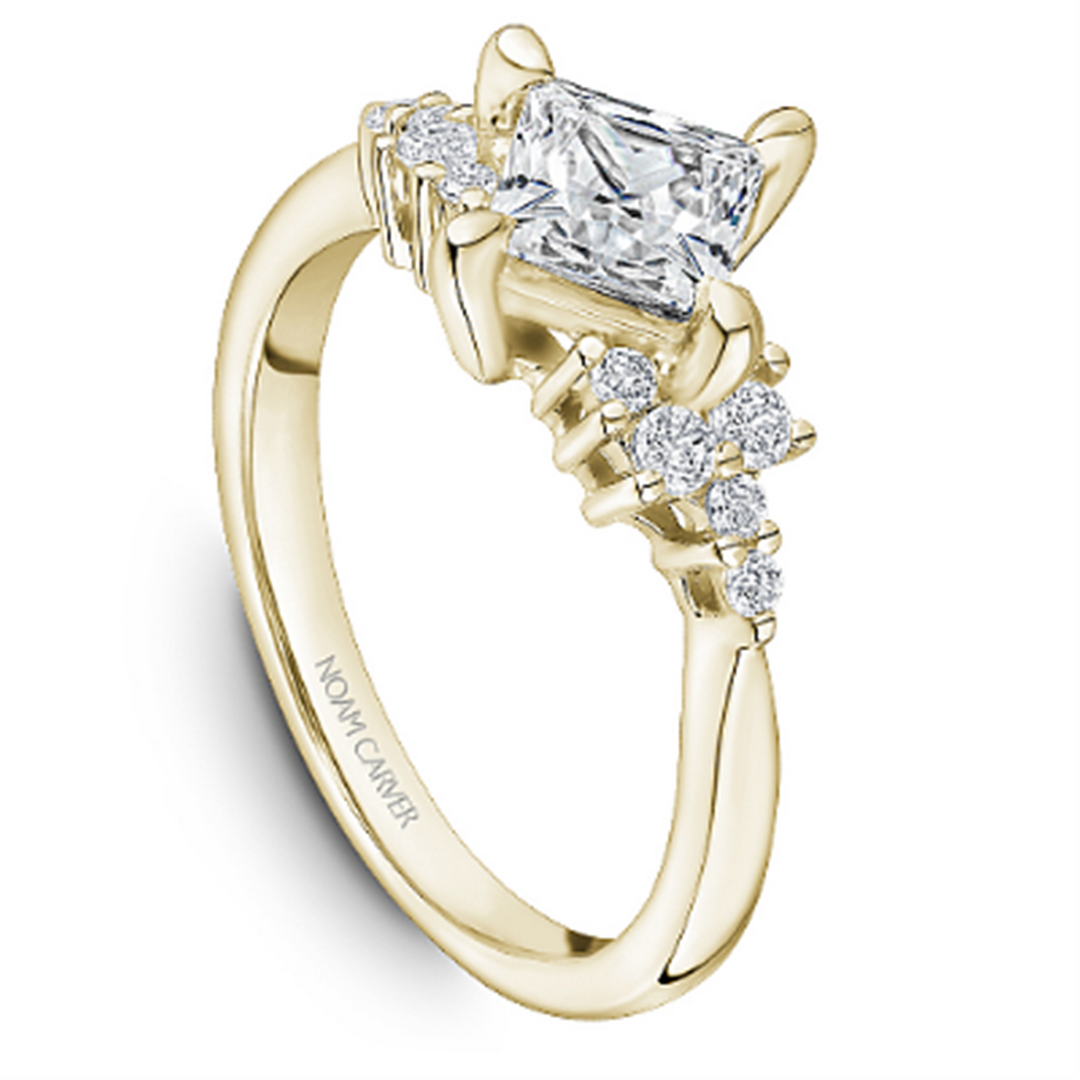 Yellow Gold Modern Diamond Semi-Mount