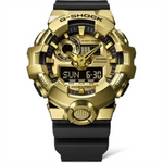 Load image into Gallery viewer, GSHOCK Men&#39;s Stainless Steel Analogue/Digital Sport Watch with Gold Di
