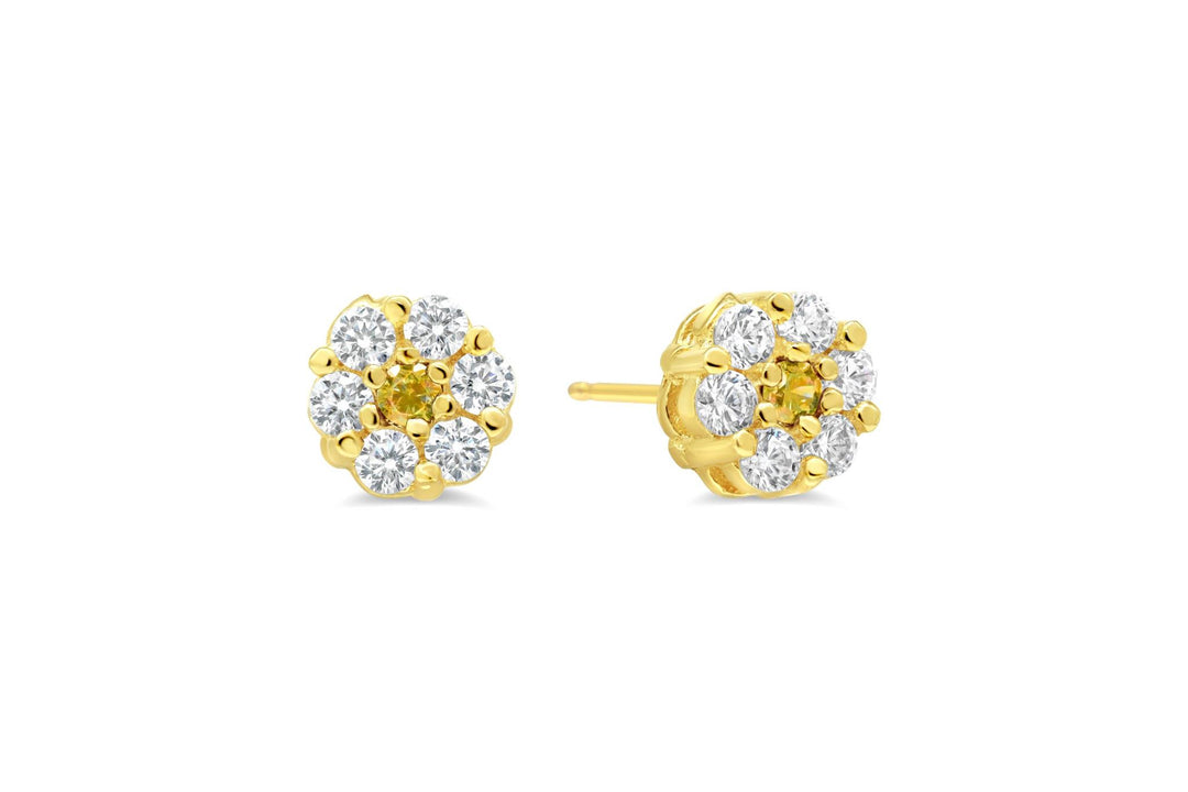 Kid's 14K Yellow Gold Flower Stud Earrings
Collection: Cluster